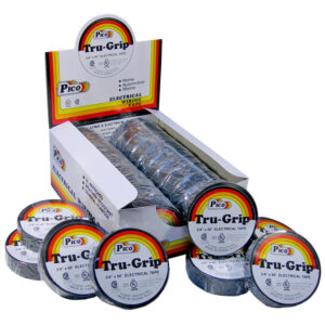 Black UL Electrical Tape 3/4"x60'/Roll  20 Rolls/Display Box  10 Boxes/Case