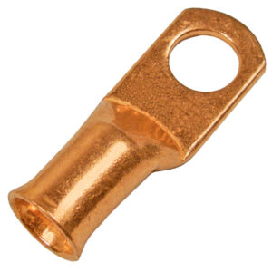 1 AWG Solid Copper Closed End Tubular 1/2" Ring Solder or Crimp 1 pc