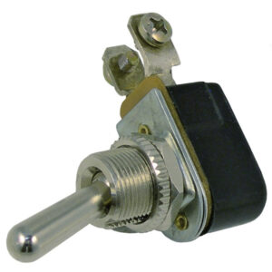 On-Off Toggle Switch SPST Bat Handle 1/2" Mount Hole 2 Screws 12V 15A  1 pc