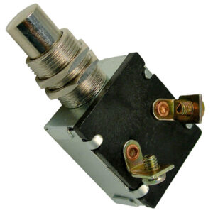 Push-Button Momentary On Switch 5/8" Mount Hole  2 Screws  12V 15A 6V 25A 1 pc