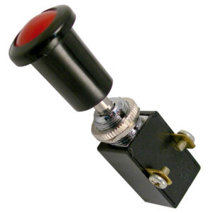 Push Off/Pull On Switch Illuminated Red 1/2" Mount Hole 2 Screws 12V 15A  1 pc