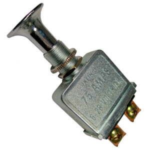 Push/Pull On-Off Switch SPST 1/2" Hole Chrome Knob 2 Screws 6-28V 75A  1 pc