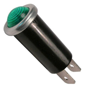 Indicator Light Illuminated Green 1/2" Mount Hole 1/4" Tabs 12V 16A 1 pc