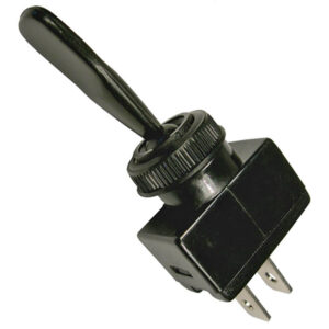 On-Off Toggle Non-Illuminated Black Switch 1/2" Mnt Hole 1/4" Tab 12V 16A 25 pcs