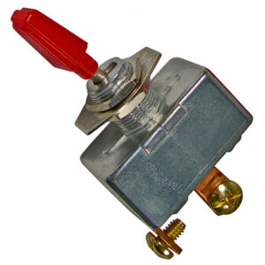 On-Off Toggle Red Bat Indicator Plate Die-Cast 2 Screws 1/2" Hole 12V 50A 1 pc