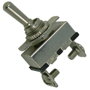 On-Off Toggle Switch SPST Bat Handle Indicator Plate 1/2" Mt Hole 12V 20A 1 pc