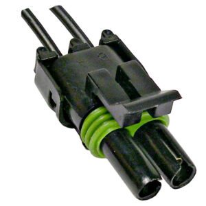 Weatherpack Double Cavity Tower with Female Terminals 18 ga SXl Wire 20A 1 pc
