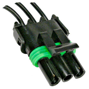 Weatherpack Triple Cavity Tower with Female Terminals 18 ga SXl Wire 20A 1 pc