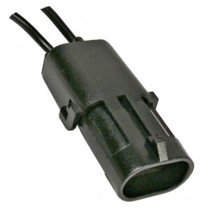 Weatherpack Double Cavity Shroud with Male Terminals 18 ga SXl Wire 20A 1 pc