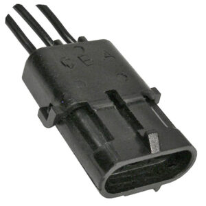 Weatherpack Triple Cavity Shroud with Male Terminals 18 ga SXl Wire 20A 1 pc