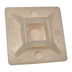 Adhesive Backed Tie Wrap Mount 4-Way Insertion 1/4 Mt Hole 1-1/8" Square 100 pcs
