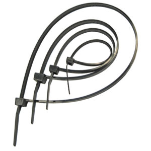 Combination Pack 4"  5-1/2"  7"  11" Black Nylon Tie Wraps  50lb Tensile 100 pcs