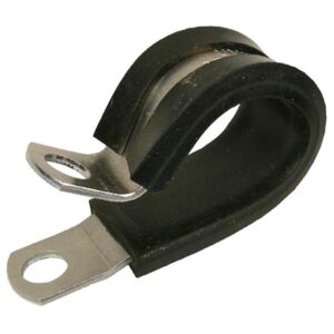 1-1/2" ID Rubber Insulated Aluminum Clamp 1/4" Mount Hole 100 pcs