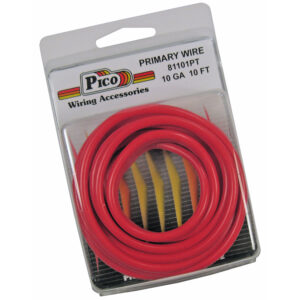 10 AWG Red Primary Wire Copper Stranded Conductor With PVC Jacket 10ft/pk