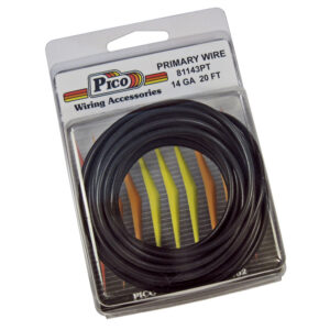 14 AWG Black Primary Wire Copper Stranded Conductor With PVC Jacket 20ft/pk