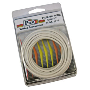 14 AWG White Primary Wire Copper Stranded Conductor With PVC Jacket 20ft/pk