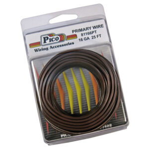 16 AWG Brown Primary Wire Copper Stranded Conductor With PVC Jacket 25ft/pk