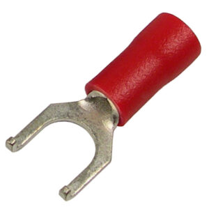 22-16 AWG Flared Vinyl Insl Tin-Plated Copper Btd Seam #10 Flanged Spade 100 pcs