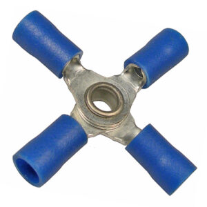 16-14 AWG Flared Vinyl Insulated Tin-Plated Copper Butted Seam 4-Way 1/pk