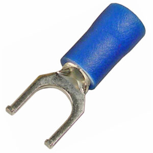 16-14 AWG Flared Vinyl Insl Tin-Plated Copper Btd Seam #10 Flanged Spade 100 pcs