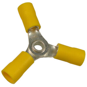 12-10 AWG Flared Vinyl Insulated Tin-Plated Copper Butted Seam 3-Way 1 pc