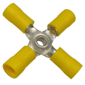 12-10 AWG Flared Vinyl Insulated Tin-Plated Copper Butted Seam 4-Way 1 pc