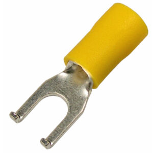 12-10 AWG Flared Vinyl Insl Tin-Plated Copper Btd Seam #10 Flanged Spade 500 pcs