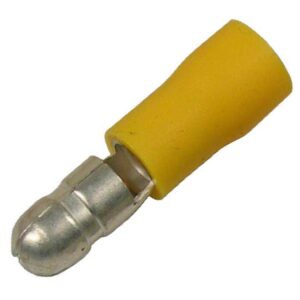 12-10 AWG Flared Vinyl Insl Tin-Plated Copper Butted Seam .195" Bullet 3 pcs