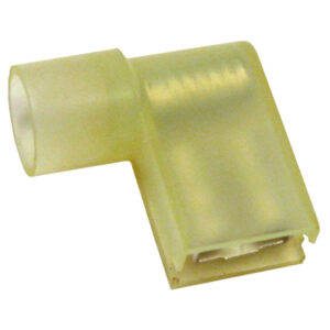 12-10 AWG Nylon Fully Insulated Tin-Plated Brass .250" Flag Terminal 25 pcs