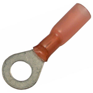 22-16 AWG Crimp & Heat Shrink Brazed #6 Ring w/Adhesive Lined Sleeve 1000 pcs