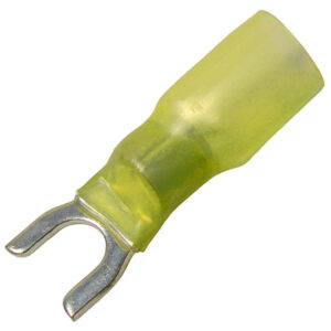 12-10 AWG Crimp & Heat Shrink Brazed #10 Spade w/Adhesive Lined Sleeve  100 pcs
