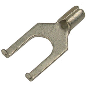 22-16 AWG Uninsulated #10 Flanged Spade Butted Seam Tin-Plated Copper  1000 pcs
