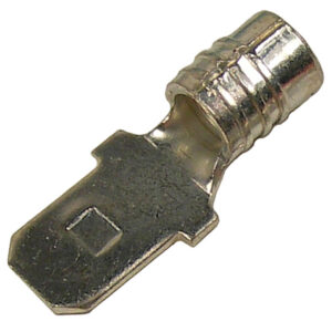12-10 AWG Uninsulated .250" Male Butted Seam Tin-Plated Copper  500 pcs