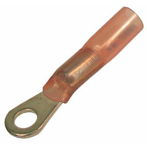22-16 AWG Solder Heat Shrink #6 Ring Fluxed Solder w/Polyelofin Sleeve  100 pcs