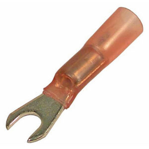22-16 AWG Solder Heat Shrink #10 Spade Fluxed Solder w/Polyelofin Sleeve 5/pk