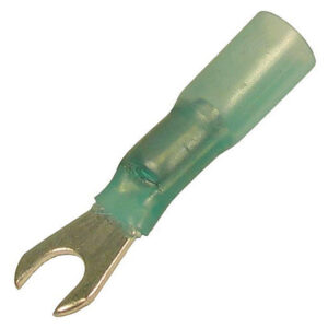 16-14 AWG Solder Heat Shrink #10 Spade Fluxed Solder w/Polyelofin Sleeve 25 pcs