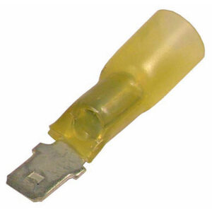 12-10 AWG Solder Heat Shrink .250" Male Fluxed Solder w/Polyelofin Sleeve 100pcs