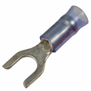 16-14 AWG Nylon Insl With Metal Sleeve #6 Spade Tin-Plated Copper 25 pcs