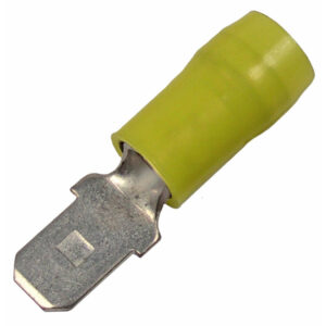 12-10 AWG Nylon Insl With Metal Sleeve .250" Male Tin-Plated Copper 20 pcs