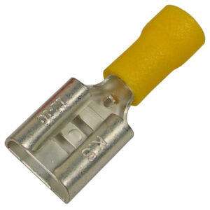 12-10 AWG Vinyl Insl With Metal Sleeve .375" Female Tin-Plated Brass 2 pcs