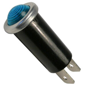Indicator Light Illuminated Blue 1/2" Mount Hole 1/4" Tabs 12V 16A 1 pc