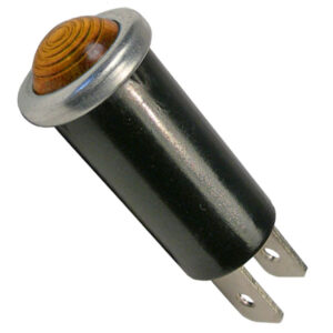 Indicator Light Illuminated Amber 1/2" Mount Hole 1/4" Tabs 12V 16A 1 pc