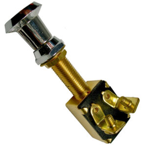 Brass Push-Pull On-Off Switch Chrome Knob 3/8" Mount Hole 2 Screw 12V 15A 25 pcs