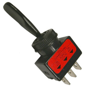 On-Off-On Black Toggle Switch SPDT 1/2" Mount Hole 1/4" Tabs 12V 16A  1 pc