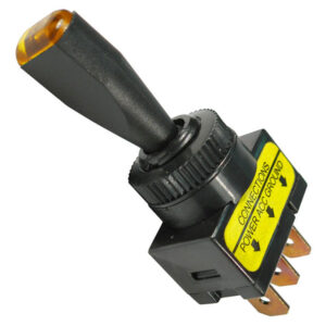 On-Off Toggle Illuminated LED Amber SPST Switch 1/2" Hole 1/4 Tab 12V 10A 25 pcs