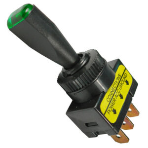 On-Off Toggle Illuminated LED Green SPST Switch 1/2" Hole 1/4 Tab 12V 10A 25 pcs