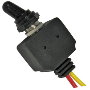 Waterproof On-Off Toggle Switch SPST 1/2" Hole 2 6" 16ga Leads 12V 25A 1 pc