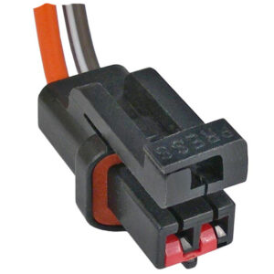 Engine Cooling Fan Switch Sensor Pigtail Black  2-14ga Leads  1984+  1/pk