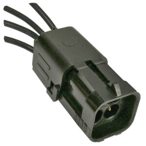 Weatherpack Four Square Cavity Shroud w/Male Terminal 18 ga SXl Wire 20A 1 pc