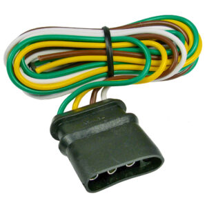 Trailer Adapter 4-Way Male Flat Replacement Connector  4' Long